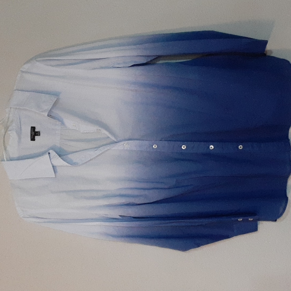 Talbots Blue Ombre Blouse